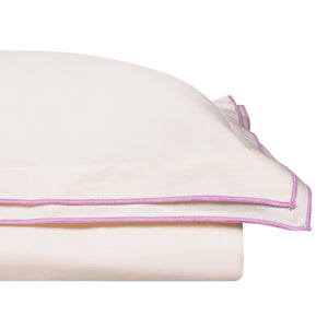 Waves Cream Cotton Sateen Bed Sheet by Veda Homes