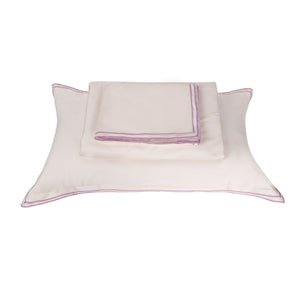 Waves Cream Cotton Sateen Bed Sheet by Veda Homes