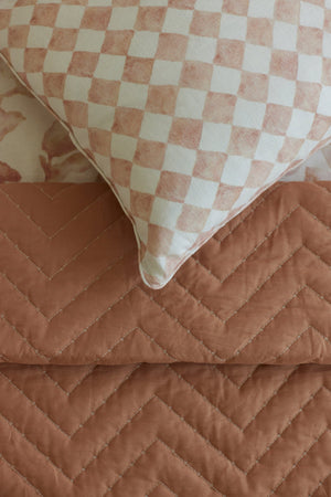 Checker Blush Lumbar Cushion Cover by Sanctuary Living - Home Artisan