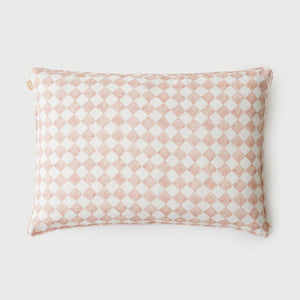 Checker Blush Oblong Cushion Cover by Sanctuary Living - Home Artisan