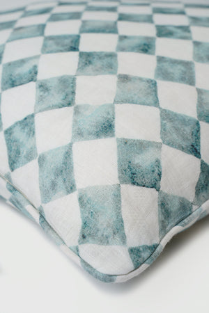 Checker Blue Cushion Cover by Sanctuary Living - Home Artisan