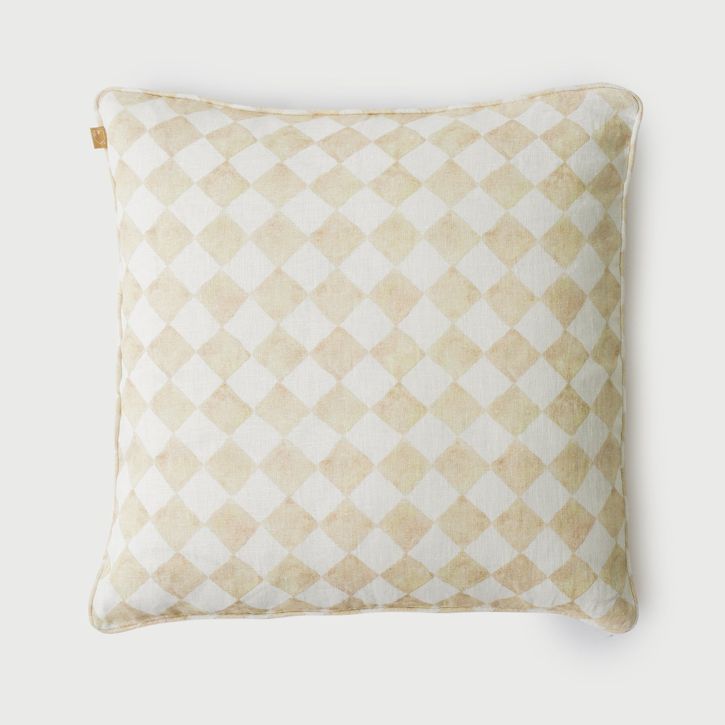 Checker Beige Cushion Cover by Sanctuary Living - Home Artisan
