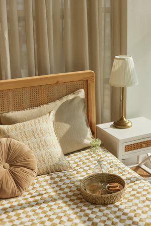 Mosaic Sand Oblong Cushion Cover by Sanctuary Living - Home Artisan