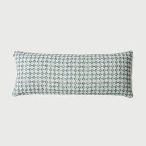 Checker Blue Lumbar Cushion Cover by Sanctuary Living - Home Artisan