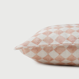 Checker Blush Lumbar Cushion Cover by Sanctuary Living - Home Artisan