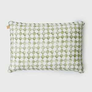 Checker Green Oblong Cushion Cover by Sanctuary Living - Home Artisan
