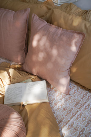 Mosaic Sand Linen Bedspread by Sanctuary Living - Home Artisan