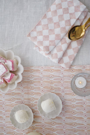 Checker Blush Table Napkin (Set of 2) by Sanctuary Living - Home Artisan