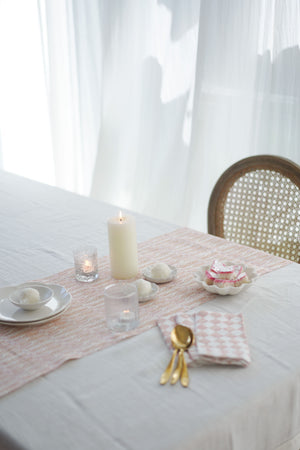 Checker Blush Table Napkin (Set of 2) by Sanctuary Living - Home Artisan