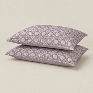 Amara Lattice Quilted Cotton Sateen Bed Cover Set with Pillow Cases - Home Artisan