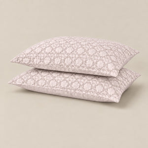 Aurelia Lattice Quilted Cotton Sateen Bed Cover Set with Pillow Cases - Home Artisan