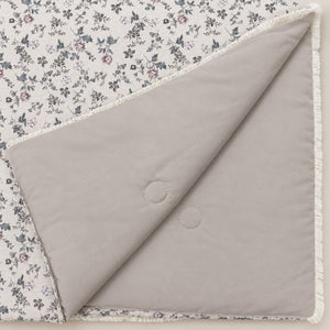 Estelle Ivory & Grey Petite Floral Floral 6-Piece King Size Comforter Bedding Set - Home Artisan