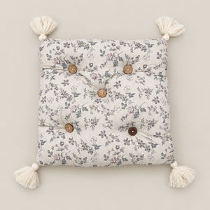 Estelle Ivory & Grey Petite Floral Floral 6-Piece King Size Comforter Bedding Set - Home Artisan