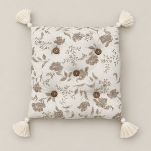 Amara Ivory & Taupe Botanical 6-Piece King Size Comforter Bedding Set - Home Artisan