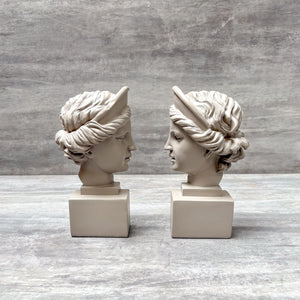Athena Sculptural Bookends (Beige) - Home Artisan
