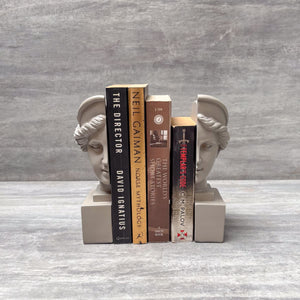 Athena Sculptural Bookends (Beige) - Home Artisan