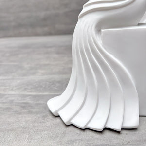 White Peacock Bookends - Home Artisan