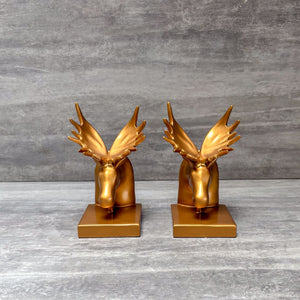 Golden Moose Bookends - Home Artisan