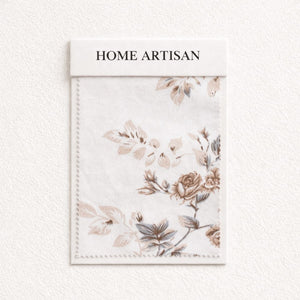Cottage Rose Hazelnut Brown 200TC Cotton Percale Bed Sheet - Home Artisan
