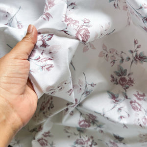 Cottage Rose Pink 200TC Cotton Percale Bed Sheet - Home Artisan