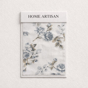 Cottage Rose Blue 200TC Cotton Percale Bed Sheet - Home Artisan