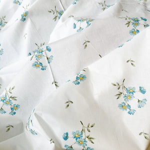 Daisy Dreams Sky Blue 200TC Cotton Percale Bed Sheet - Home Artisan