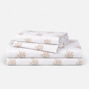 Forget Me Not Powder Pink 250TC Cotton Percale Bed Sheet - Home Artisan