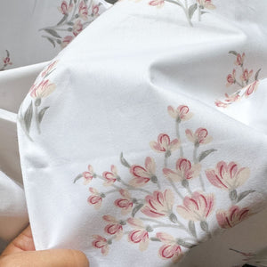 Forget Me Not Peach 250TC Cotton Percale Bed Sheet - Home Artisan