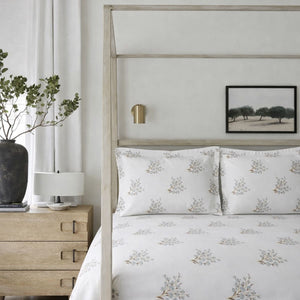 Forget Me Not Powder Blue 250TC Cotton Percale Bed Sheet - Home Artisan