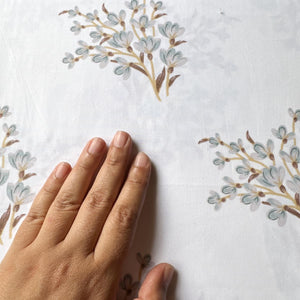 Forget Me Not Powder Blue 250TC Cotton Percale Bed Sheet - Home Artisan