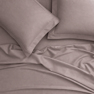 Taupe Brown 300TC Cotton Bed Sheet - Home Artisan