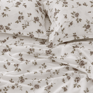 Anna Vintage Rose Garden 300TC Cotton Bed Sheet - Home Artisan