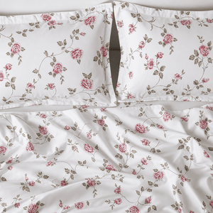 Seraphina Vintage Rose Garden 300TC Cotton Bed Sheet - Home Artisan