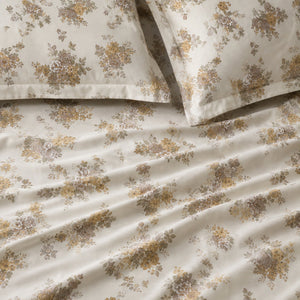 Beatrice Blue Garden 300TC Cotton Percale Bed Sheet - Home Artisan