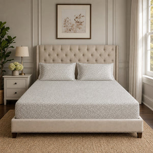 Heather Ditsy Floral 300TC Cotton Bedsheet - Home Artisan