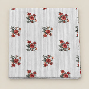 Rosamund Coral Bouquet 250TC Cotton Percale Super King Bed Sheet - Home Artisan