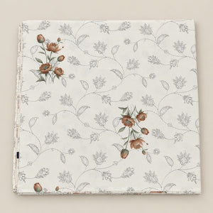 Rosella Terracotta Botanical 250TC Cotton Percale Super King Bed Sheet - Home Artisan