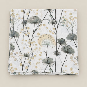 Achillea Sage Meadow Floral 250TC Cotton Percale Super King Bed Sheet - Home Artisan