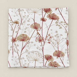 Achillea Peach Meadow Floral 250TC Cotton Percale Super King Bed Sheet - Home Artisan