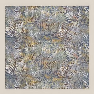 Acacia Slate Blue & Olive Botanical 300TC Pure Cotton Sateen Bed Sheet - Home Artisan