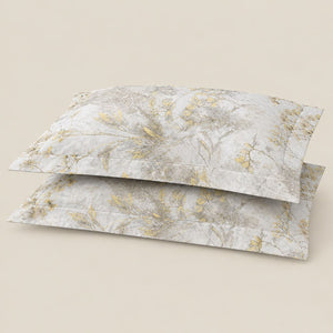 Yarrow Ivory Meadow Botanical 300TC Pure Cotton Sateen Bed Sheet - Home Artisan