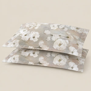 Sakura Blush & Ivory Blossom 300TC Pure Cotton Sateen Bed Sheet - Home Artisan