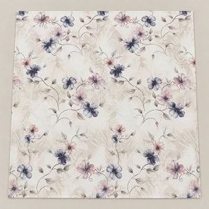 Celosia Blue & Pink Trailing Floral 300TC Pure Cotton Sateen Bed Sheet - Home Artisan