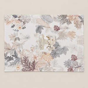 Amaranth Pastel Botanical Garden Tencel Jacquard Bed Sheet - Home Artisan