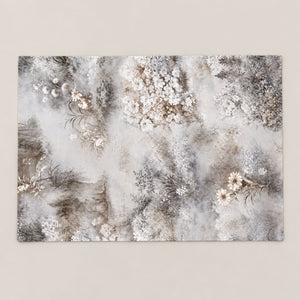 Gypsophila Mist Grey Floral Tencel Jacquard Bed Sheet - Home Artisan
