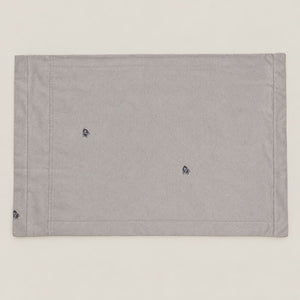 Heliotrope Ivory & Charcoal Rose Tencel Jacquard Bed Sheet - Home Artisan