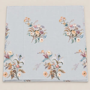 Althea Powder Blue Bouquet Tencel Jacquard Bed Sheet - Home Artisan