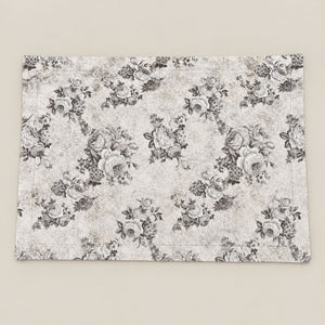 Dianthus Taupe Vintage Floral Tencel Jacquard Bed Sheet - Home Artisan