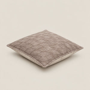 Dorian Taupe Wave Pattern Cushion Cover - Home Artisan