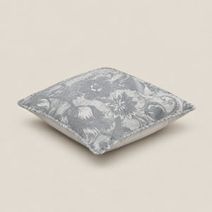 Isadora Silver Grey Floral Cushion Cover - Home Artisan